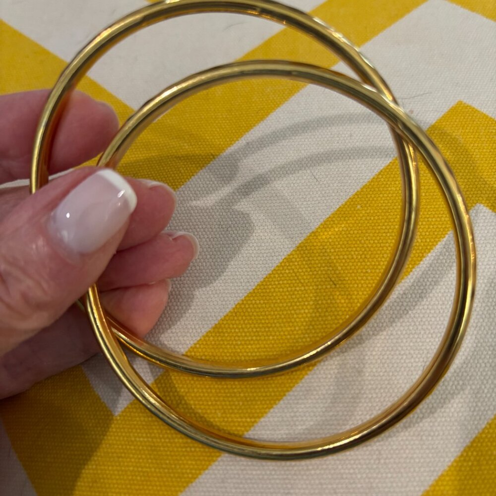Vintage Graziano Gold Tone Bangle Bracelets - Picture 9 of 10